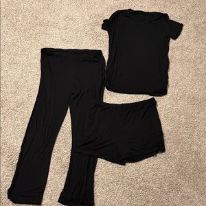 Black breastfeeding Loungewear Set